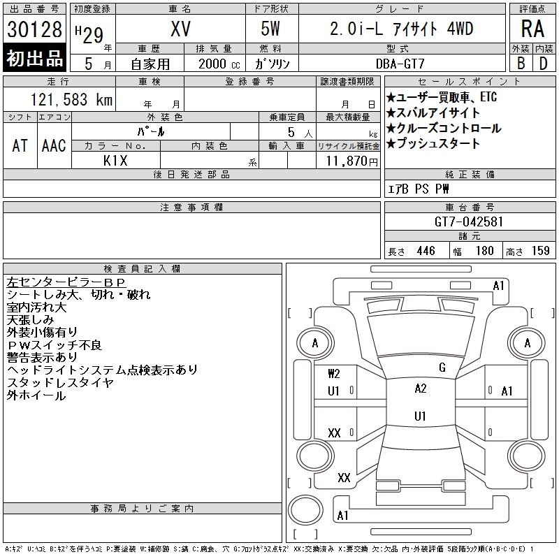 SUBARU XV