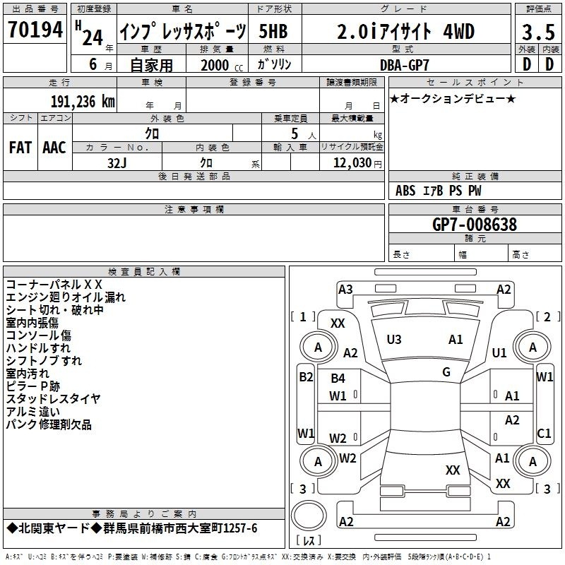 SUBARU XV