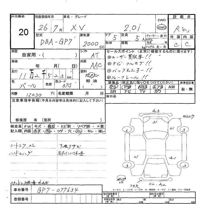 SUBARU XV