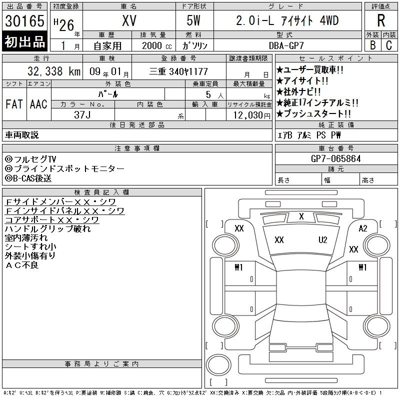 SUBARU XV