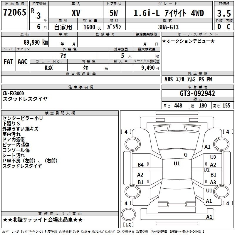 SUBARU XV
