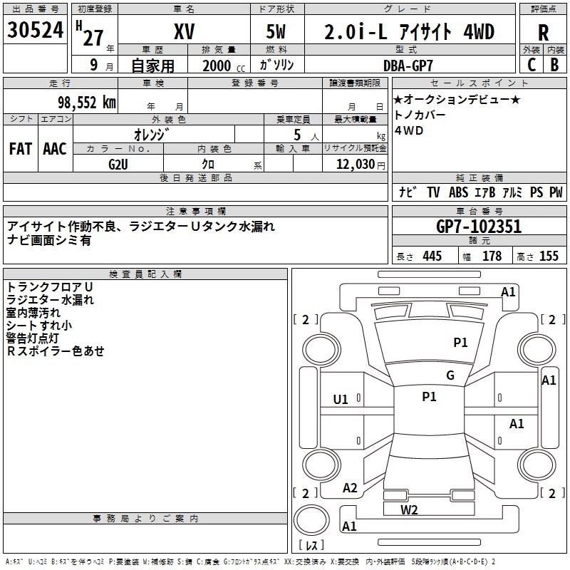 SUBARU XV