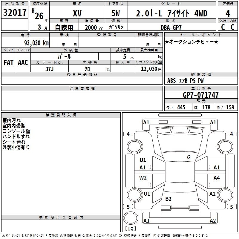 SUBARU XV