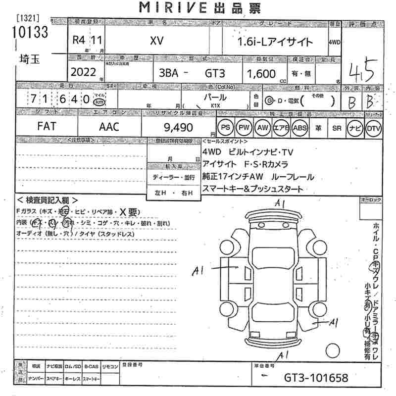 SUBARU XV