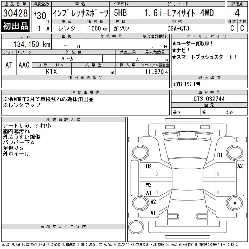 SUBARU XV