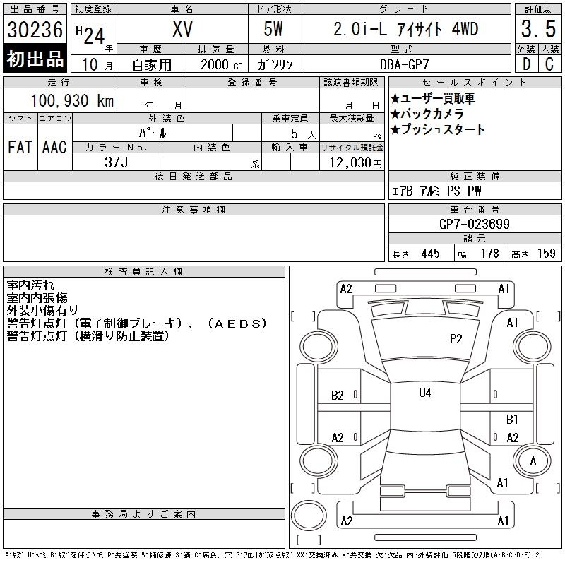 SUBARU XV