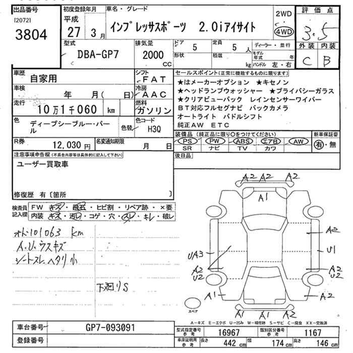 SUBARU XV