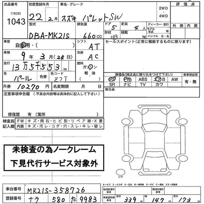 SUZUKI PALETTE