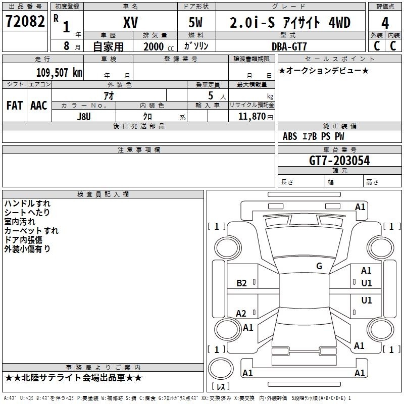 SUBARU XV
