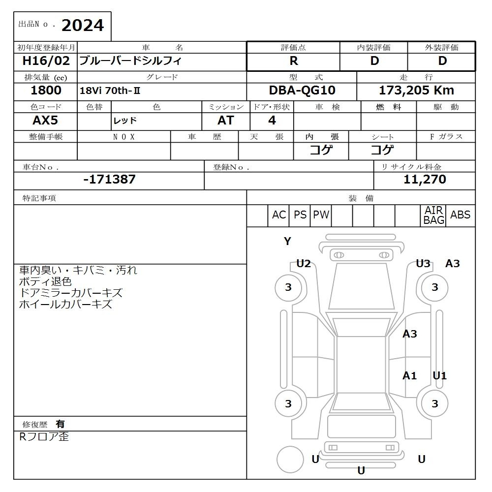 NISSAN BLUEBIRD SYLPHY