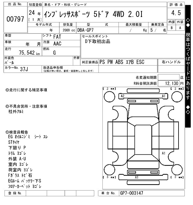 SUBARU XV