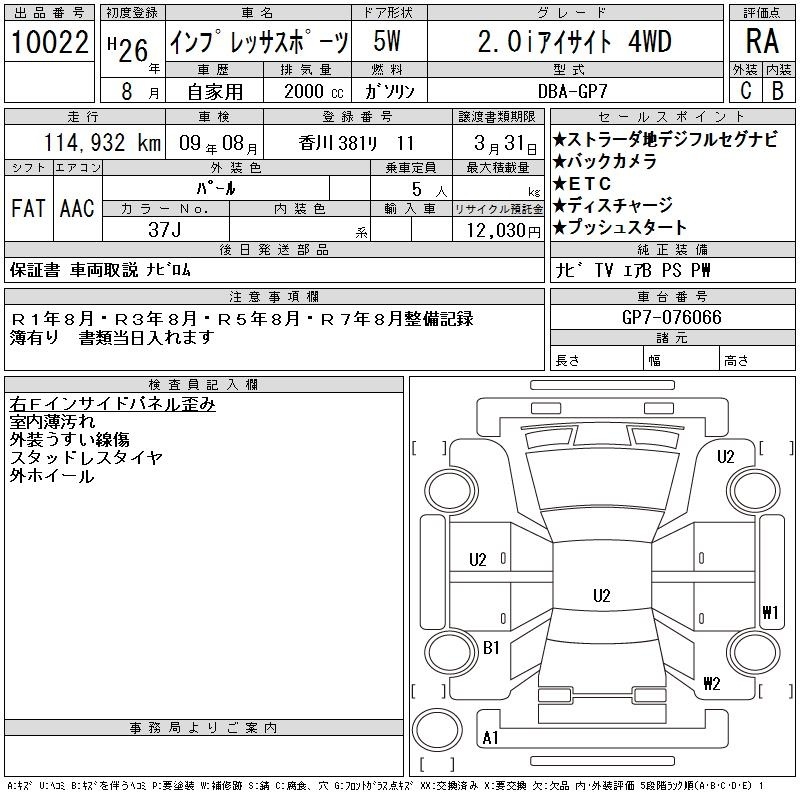 SUBARU XV