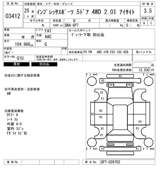 SUBARU XV