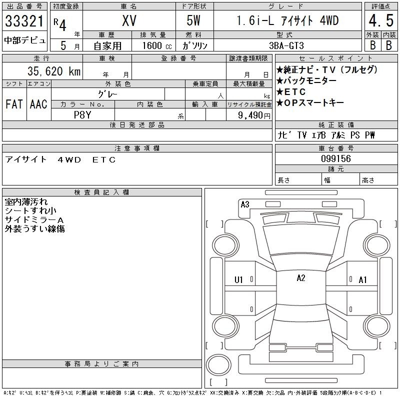 SUBARU XV