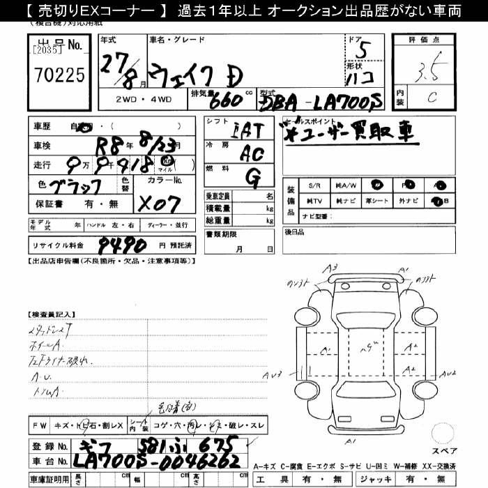 DAIHATSU WAKE