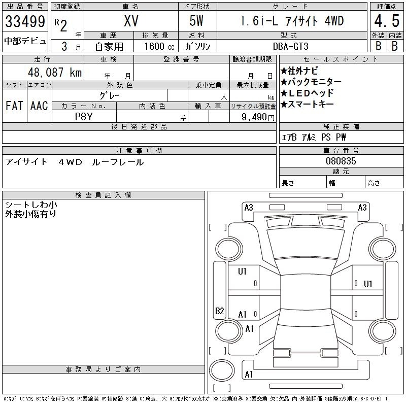 SUBARU XV