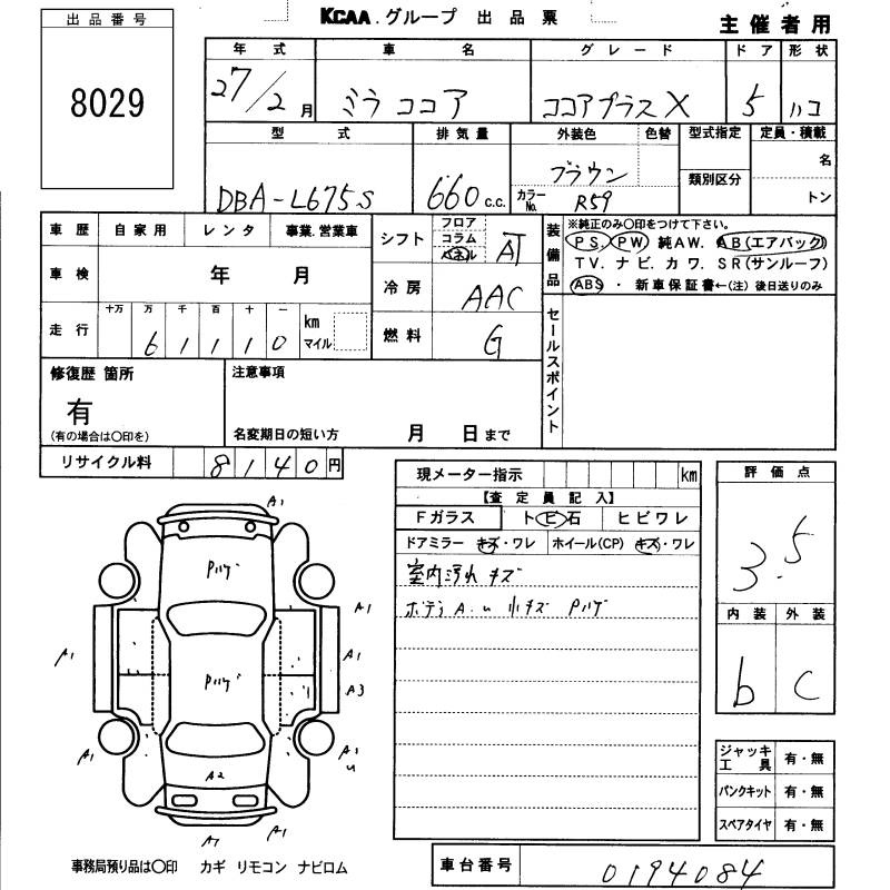 DAIHATSU MIRA COCOA