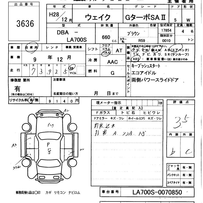DAIHATSU WAKE