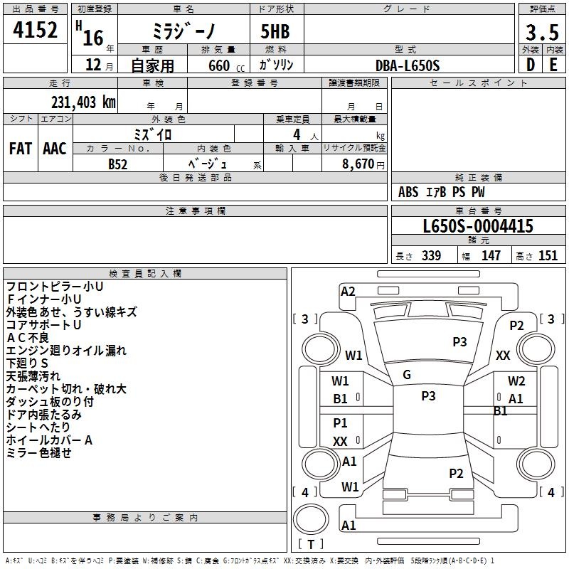 DAIHATSU MIRA GINO