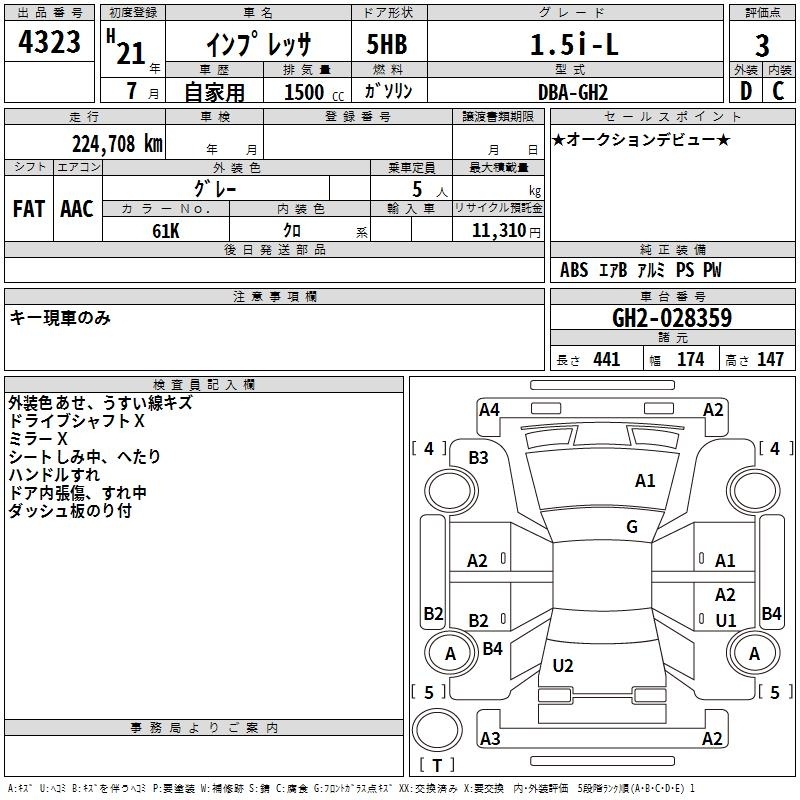 SUBARU IMPREZA