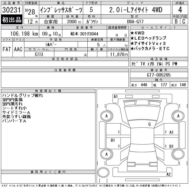 SUBARU XV