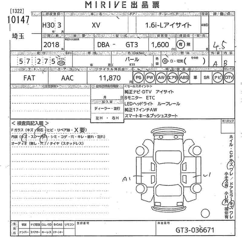 SUBARU XV
