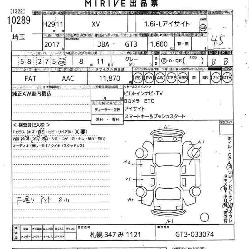 SUBARU XV