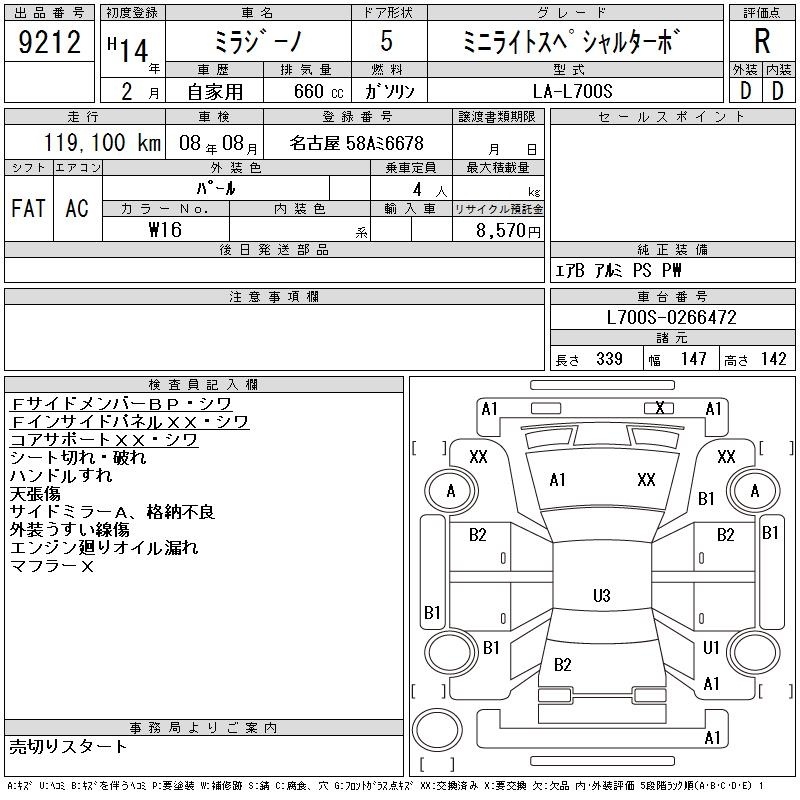 DAIHATSU MIRA GINO