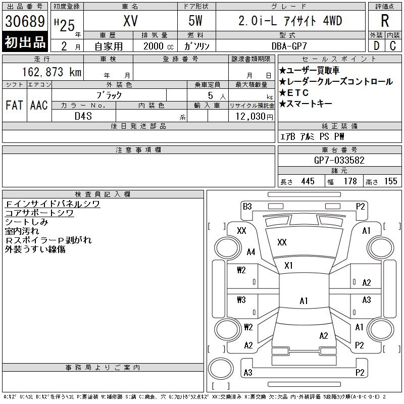 SUBARU XV