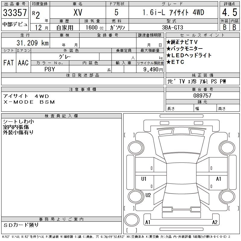 SUBARU XV
