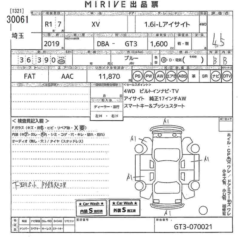 SUBARU XV