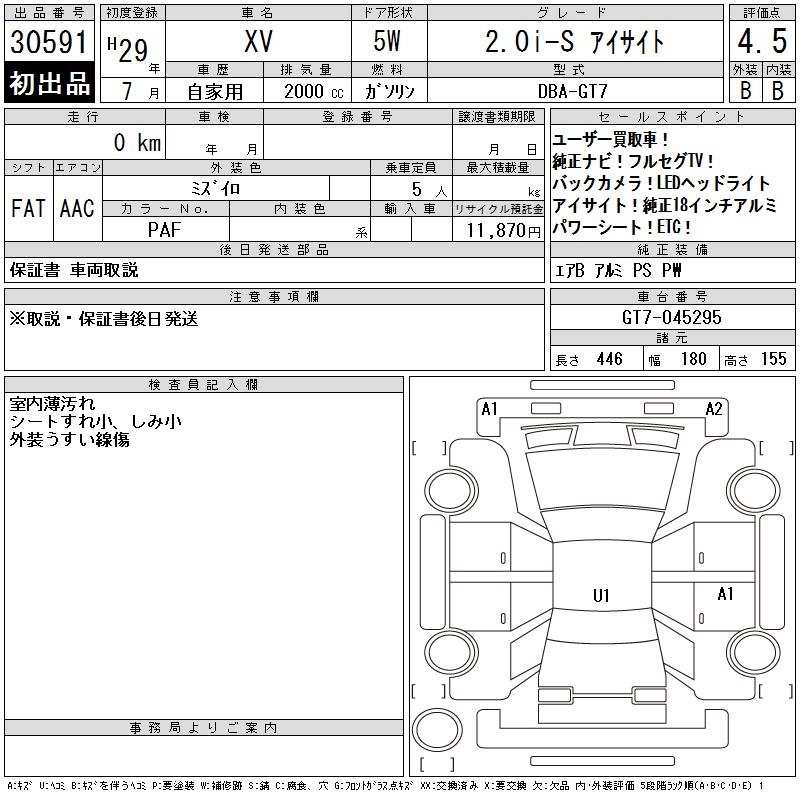 SUBARU XV
