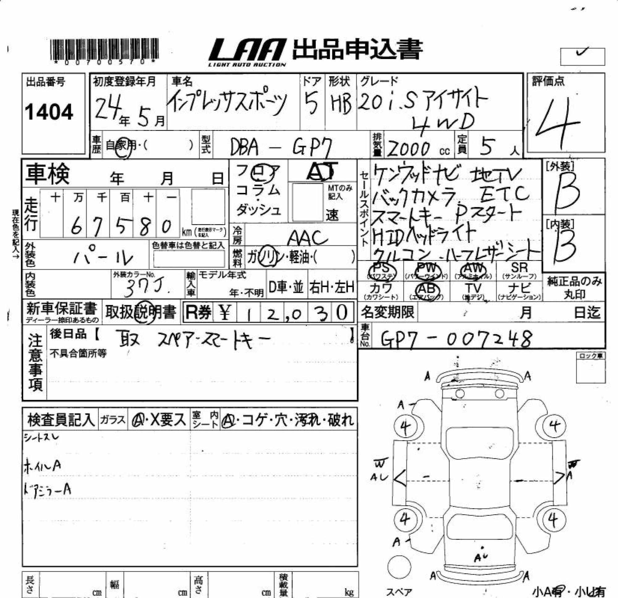 SUBARU XV