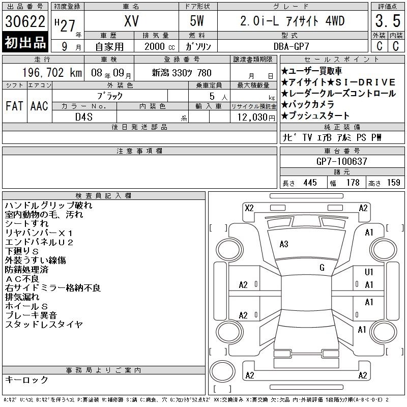 SUBARU XV