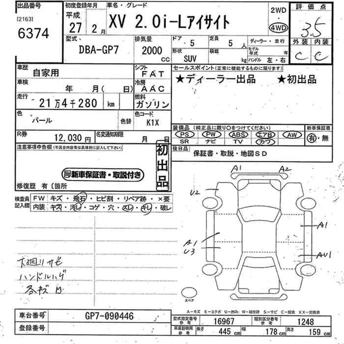 SUBARU XV