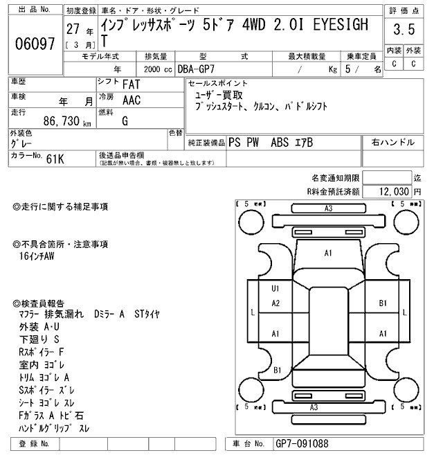 SUBARU XV