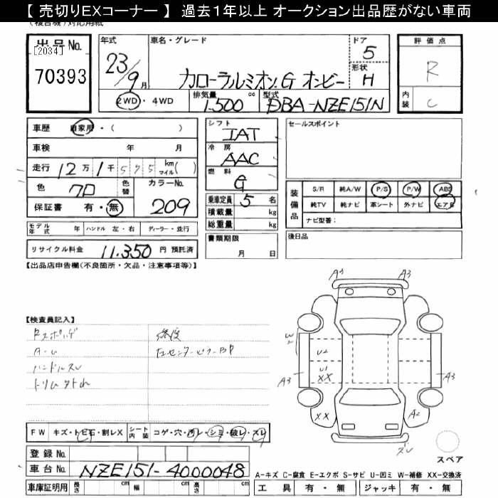 TOYOTA COROLLA RUMION