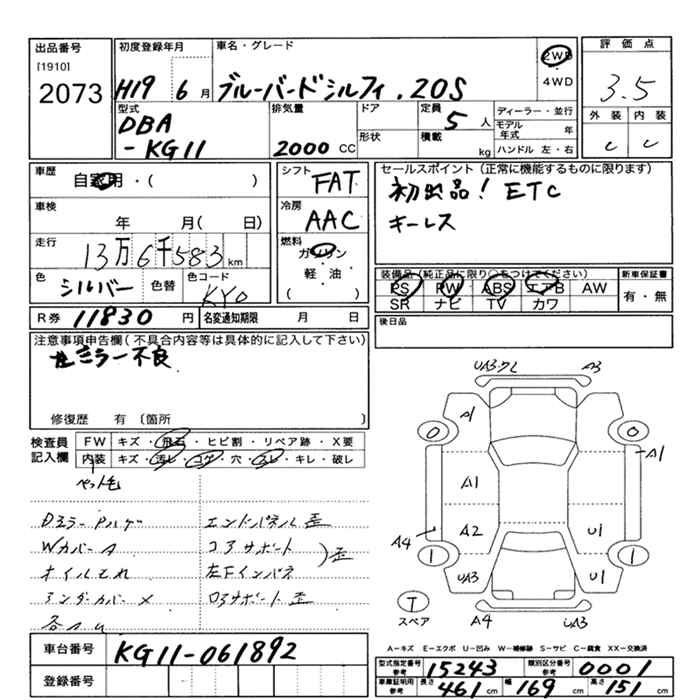 NISSAN BLUEBIRD SYLPHY