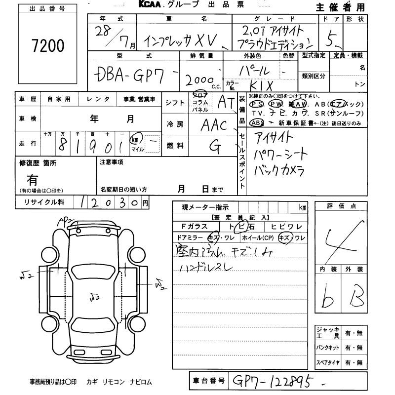 SUBARU XV