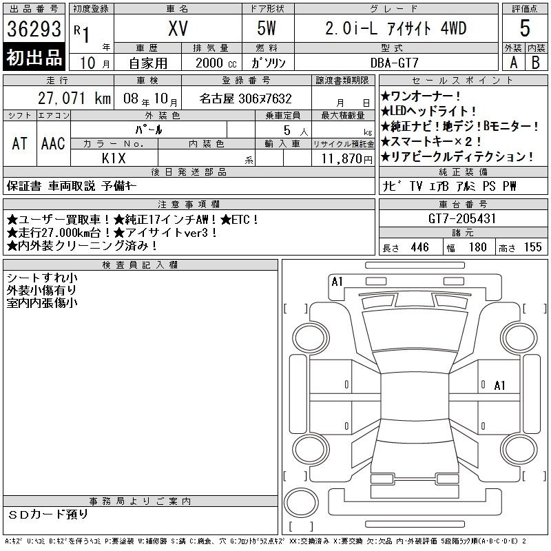 SUBARU XV