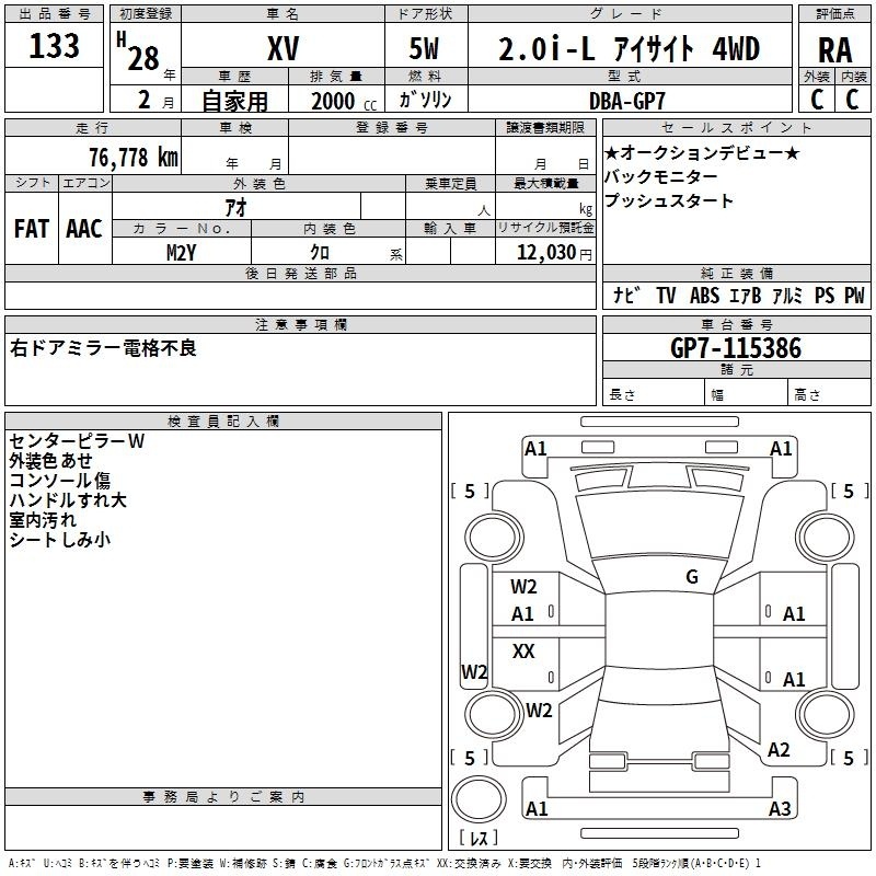 SUBARU XV