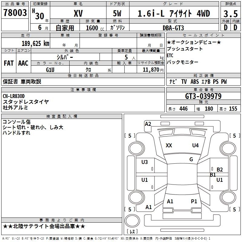 SUBARU XV