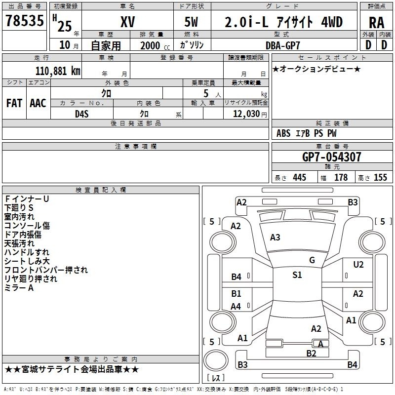 SUBARU XV