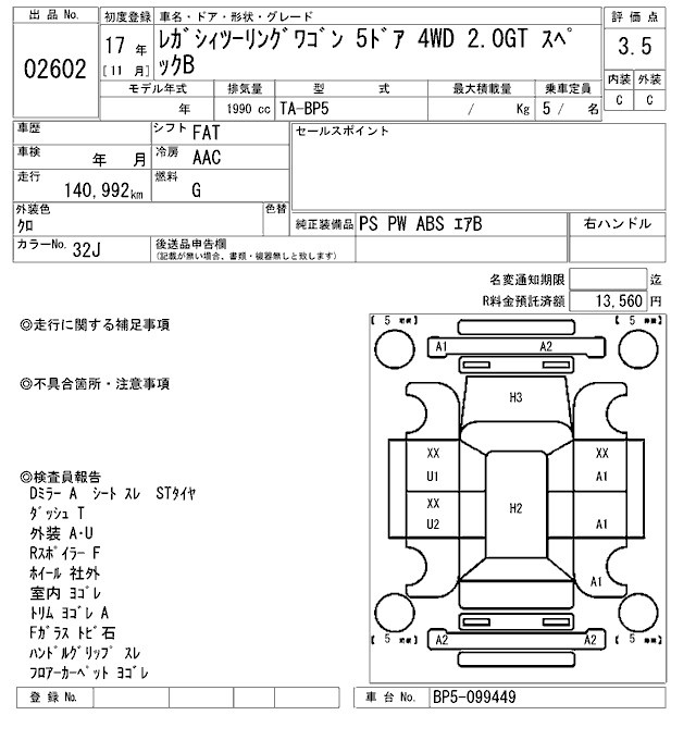 SUBARU LEGACY