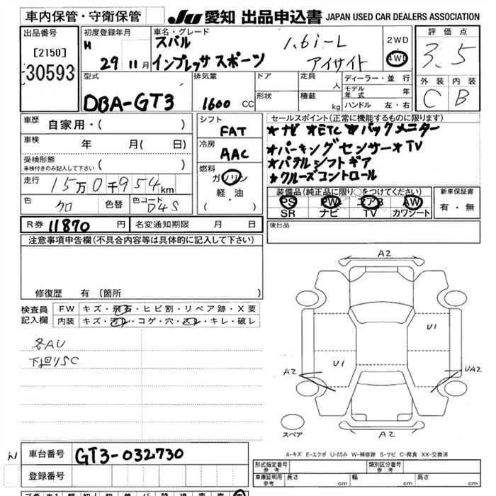 SUBARU XV