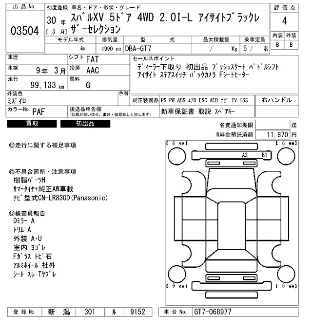 SUBARU XV