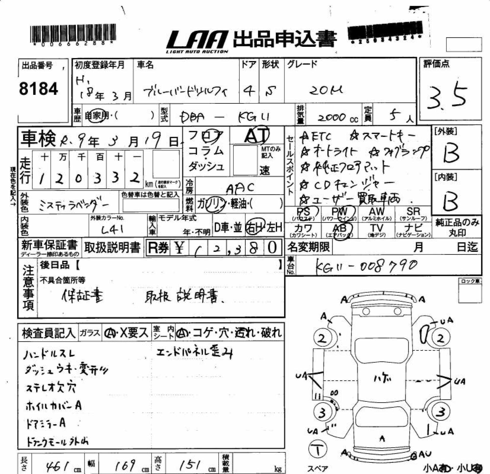 NISSAN BLUEBIRD SYLPHY