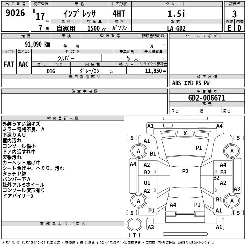 SUBARU IMPREZA