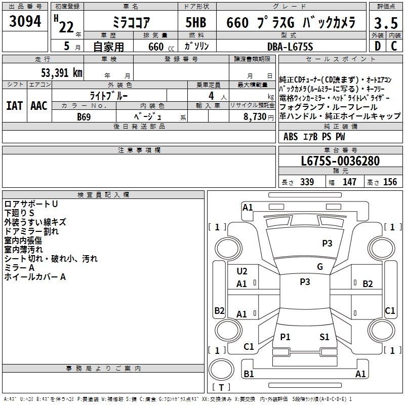 DAIHATSU MIRA COCOA