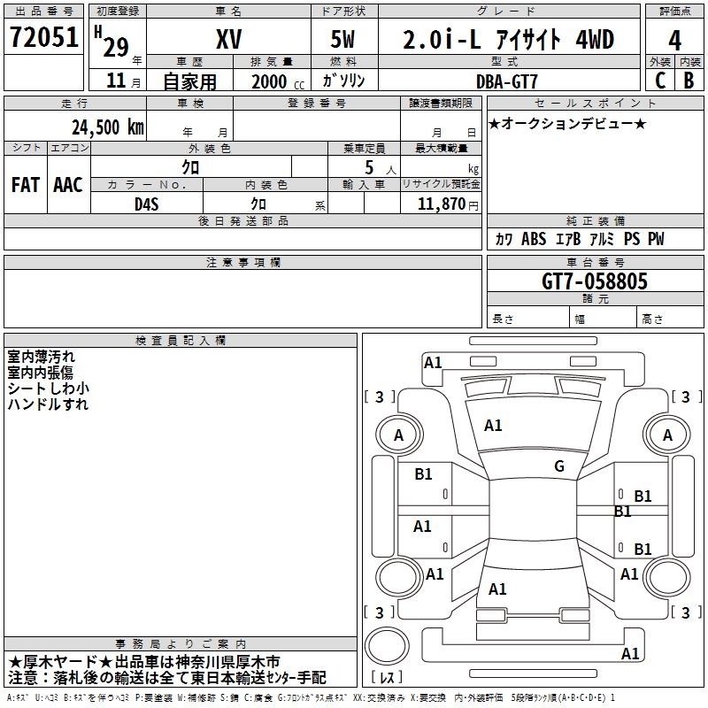 SUBARU XV